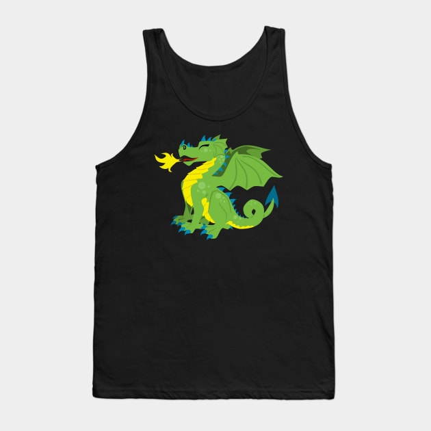 Cute Dragon Tank Top by LyddieDoodles